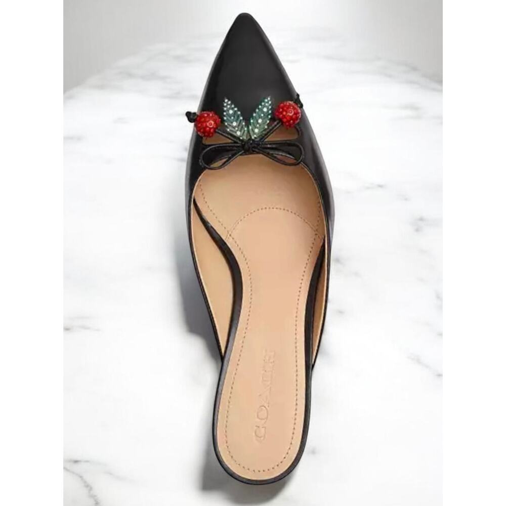 NWT Coach CAS59 Runway Leather Mule With Cherries Size 9.5B - Picture 4 of 12